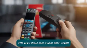القنوات الناقلة لمباريات اليوم الثلاثاء 2 يونيو 2026